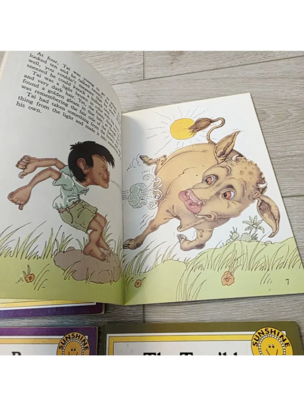 6 Vtg Sunshine Reading Series Kids Books Sweet Annie Topsy Turvy Tai Taylor Anak